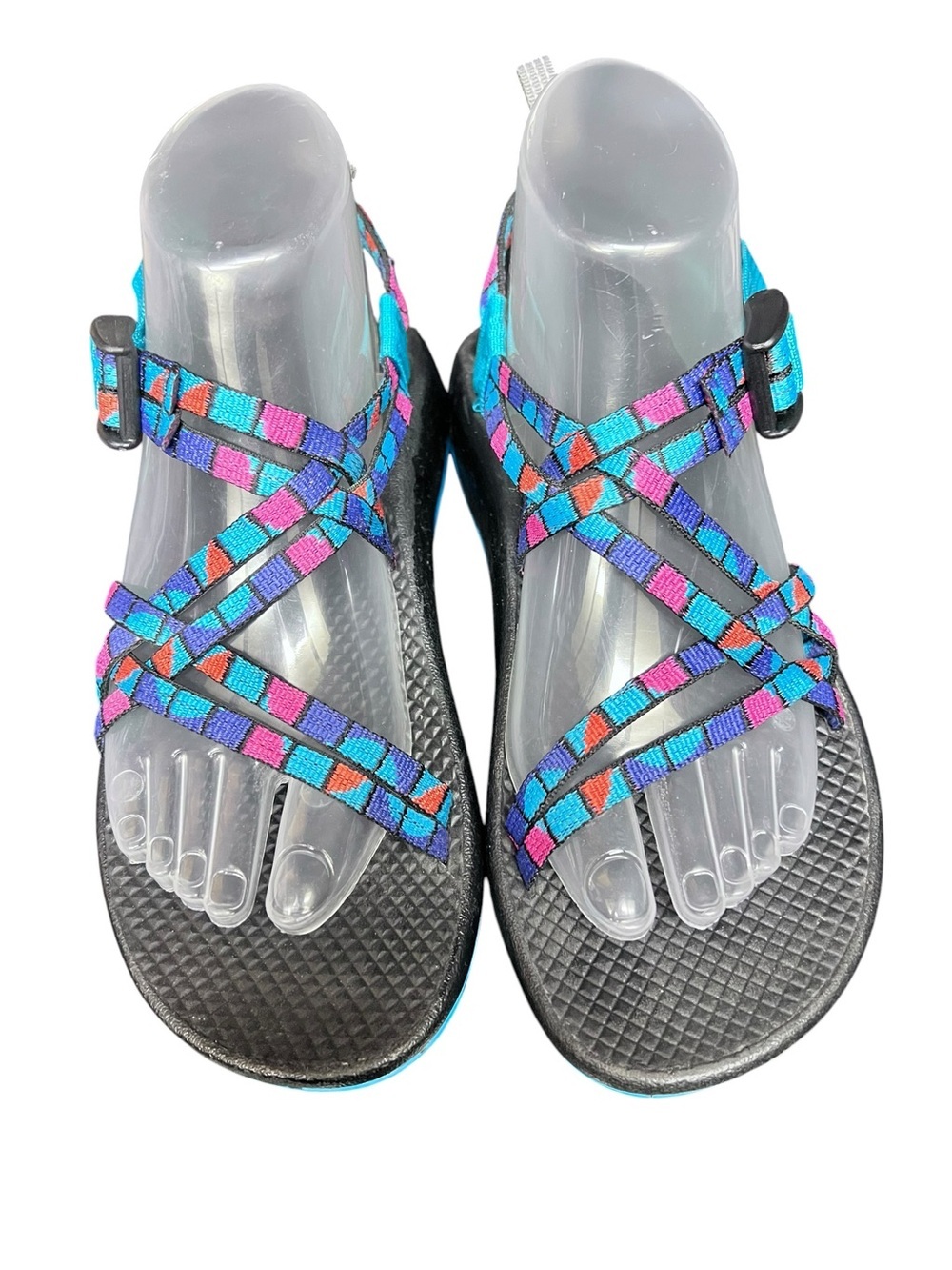 Chaco Unisex Kids ZX1 Ecotread Teal Multicolor Sandals Size 6 J180264
